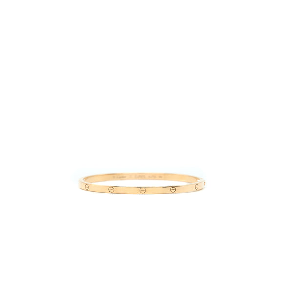 Cartier Size 17 Love Bracelet Small Model Rose Gold