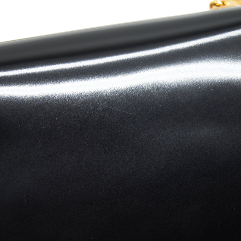 Saint Laurent Kate Flap Bag Patent Black GHW