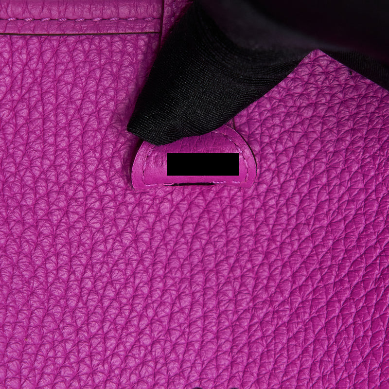 Hermes Mini Evelyne Clemence 9i Rose Magnolia SHW Stamp C