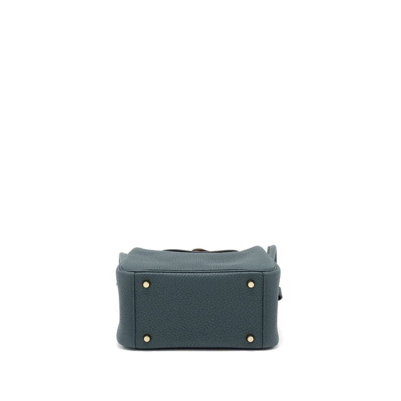Hermes Mini Lindy Clemence 6O Vert Cypres GHW Stamp U