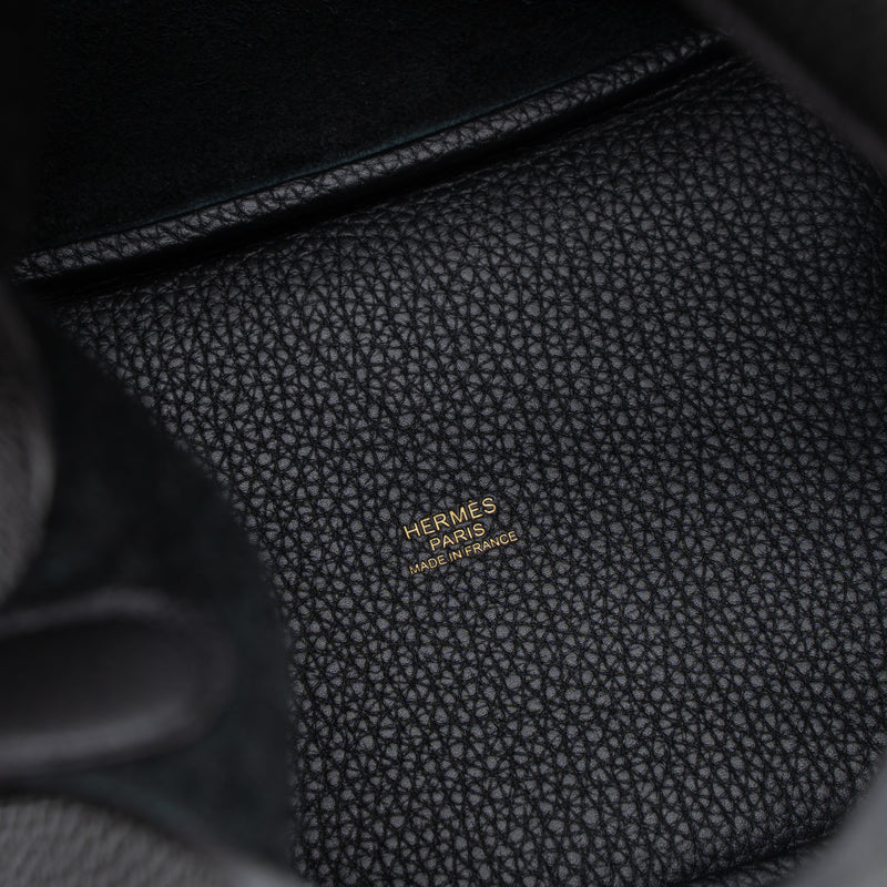 Hermes Picotin 18 Lock Bag Clemence Black GHW Stamp U