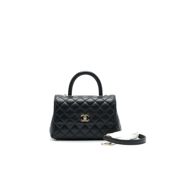 Chanel 21K Small Coco Handle 24cm Caviar Black LGHW