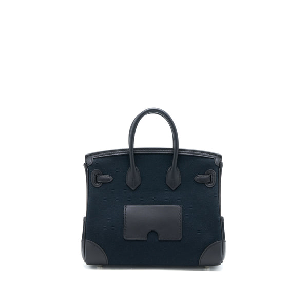 Hermes Birkin 25 Cargo Toile Goeland/Swift Black GHW Stamp U