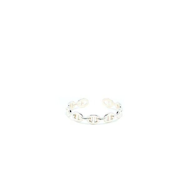 Hermes Size SH Chaine D'Ancre Enchainee Bracelet, Medium Model Silver