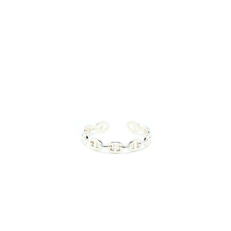 Hermes Size SH Chaine D'Ancre Enchainee Bracelet, Medium Model Silver