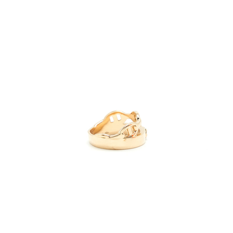 Hermes Size49 Farandole and Kelly Ring Rose Gold With 4 Diamonds