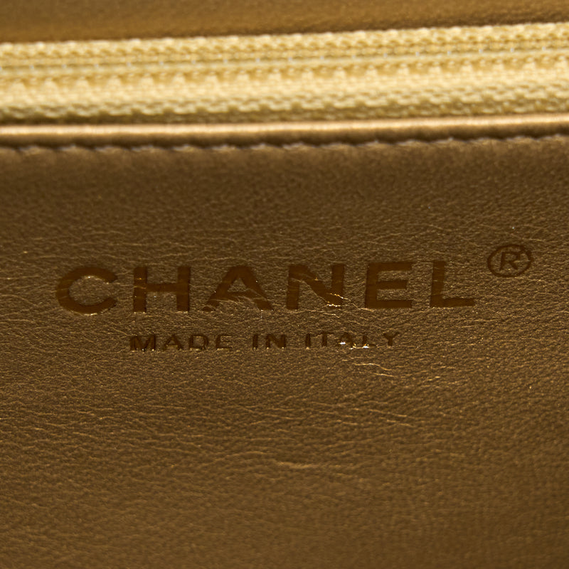 Chanel Quilted Flap Bag With Pearl Lambskin Black Brushed GHW