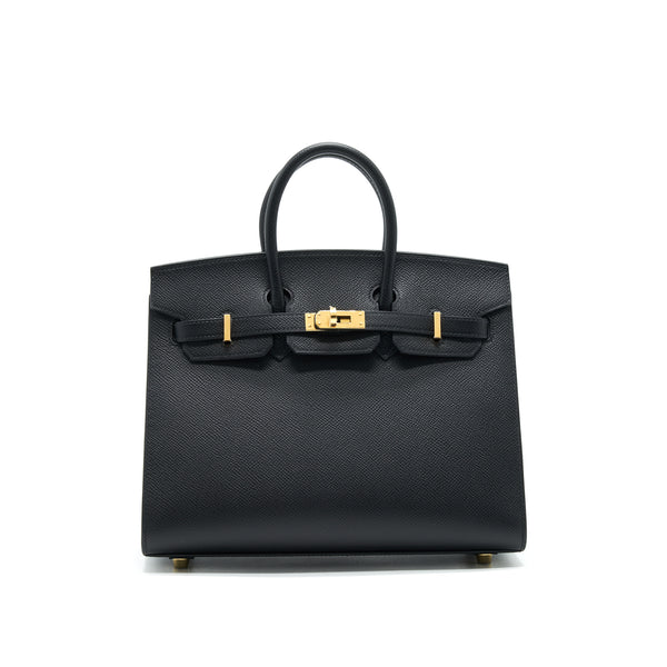 Hermes Birkin 25 Sellier Black GHW Stamp Z