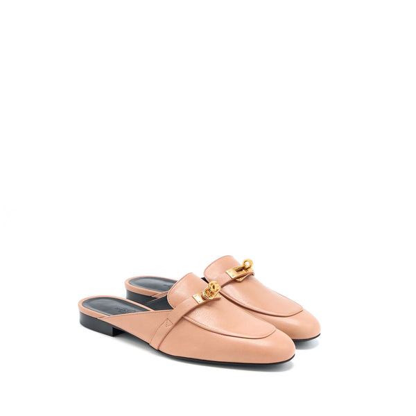 Hermes Size 38 Mules Femme OZ Chevre Rose Aube RGHW