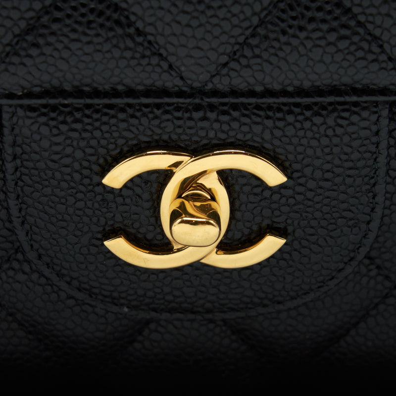 Chanel Classic Jumbo Double Flap Bag Caviar Black LGHW