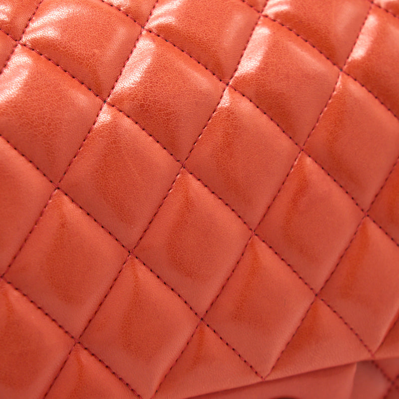 Chanel Jumbo Classic Double Flap Bag Lambskin Coral SHW