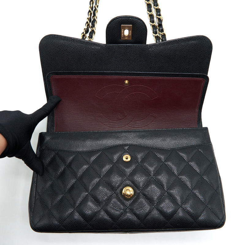 Chanel Classic Jumbo Double Flap Bag Caviar Black LGHW