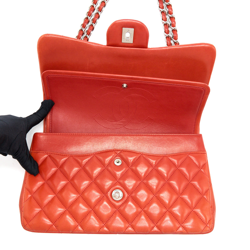 Chanel Jumbo Classic Double Flap Bag Lambskin Coral SHW