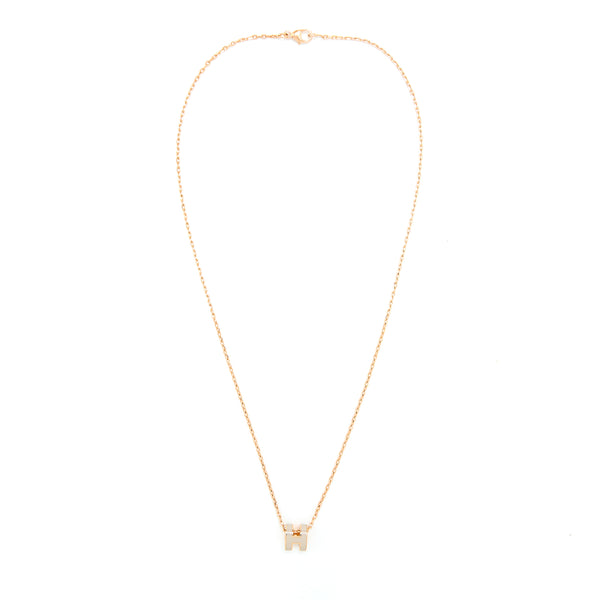 Hermes Mini Pop H Pendant Marron Glacé RGHW