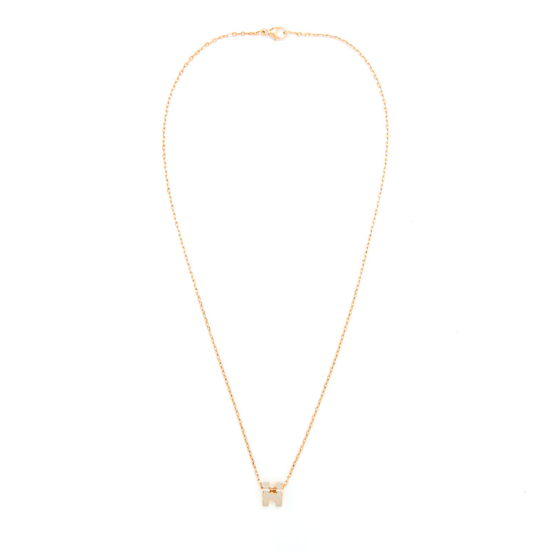 Hermes Mini Pop H Pendant Marron Glacé RGHW