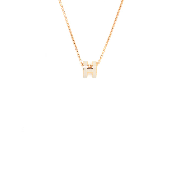 Hermes Mini Pop H Pendant Marron Glacé RGHW