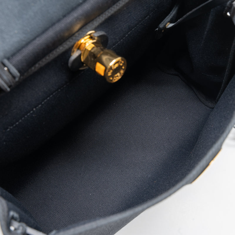 Hermes Herbag Zip 31 Bag Canvas/Hunter Black GHW Stamp U
