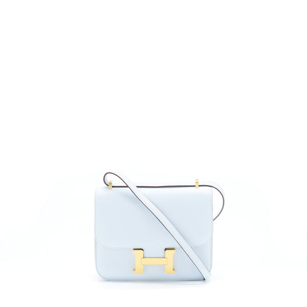 Hermes Mini Constance Epsom Blue Brume GHW Stamp Y