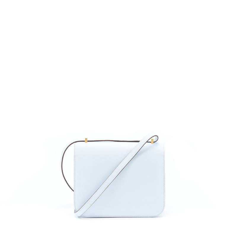 Hermes Mini Constance Epsom Blue Brume GHW Stamp Y