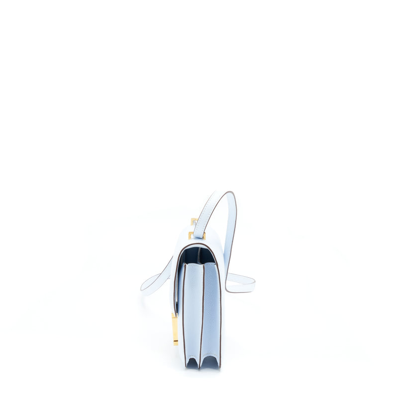 Hermes Mini Constance Epsom Blue Brume GHW Stamp Y