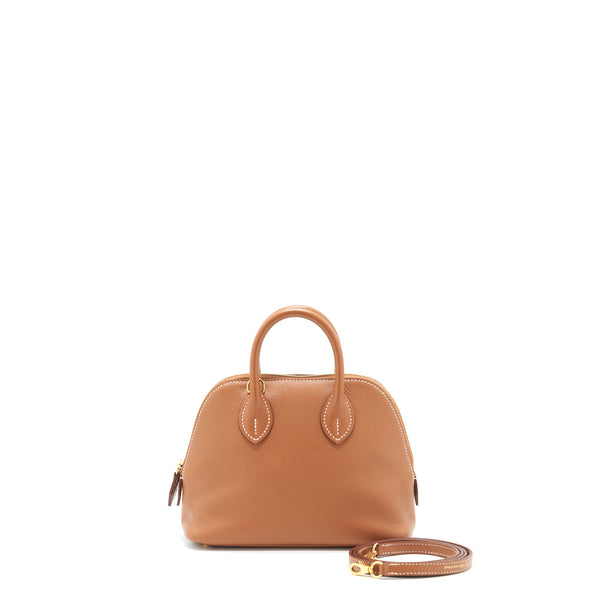 Hermes Mini Bolide Evercolor Gold GHW Stamp Y