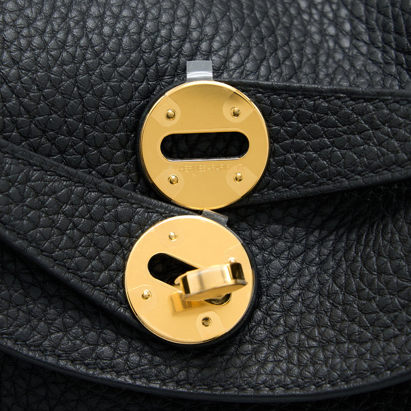 Hermes Lindy 26 Clemence Black GHW Stamp U