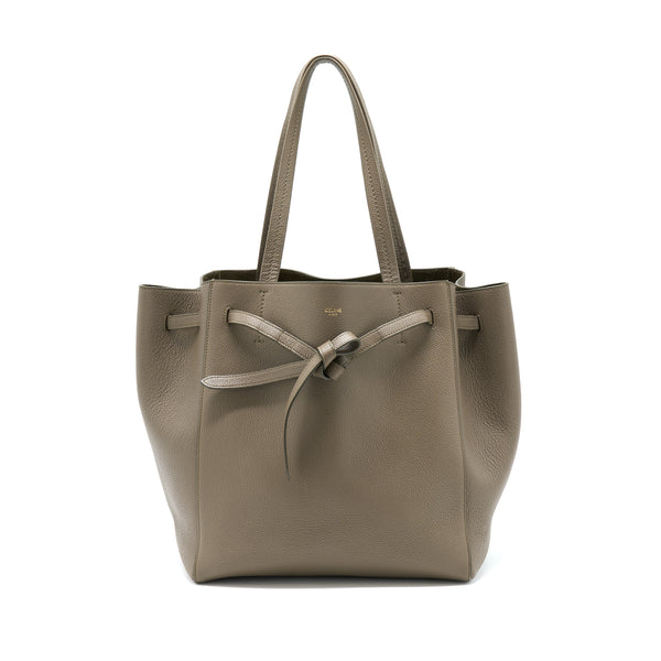 Celine Small Cabas Phantom Soft Grained Calfskin Grey GHW