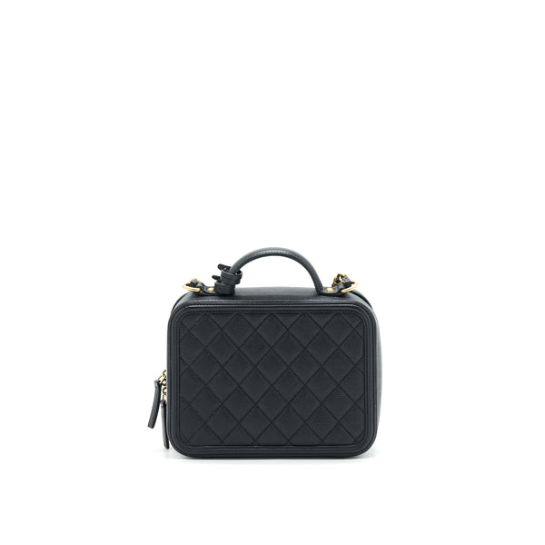 Chanel Cavia Leather Vanity Bag Black GHW