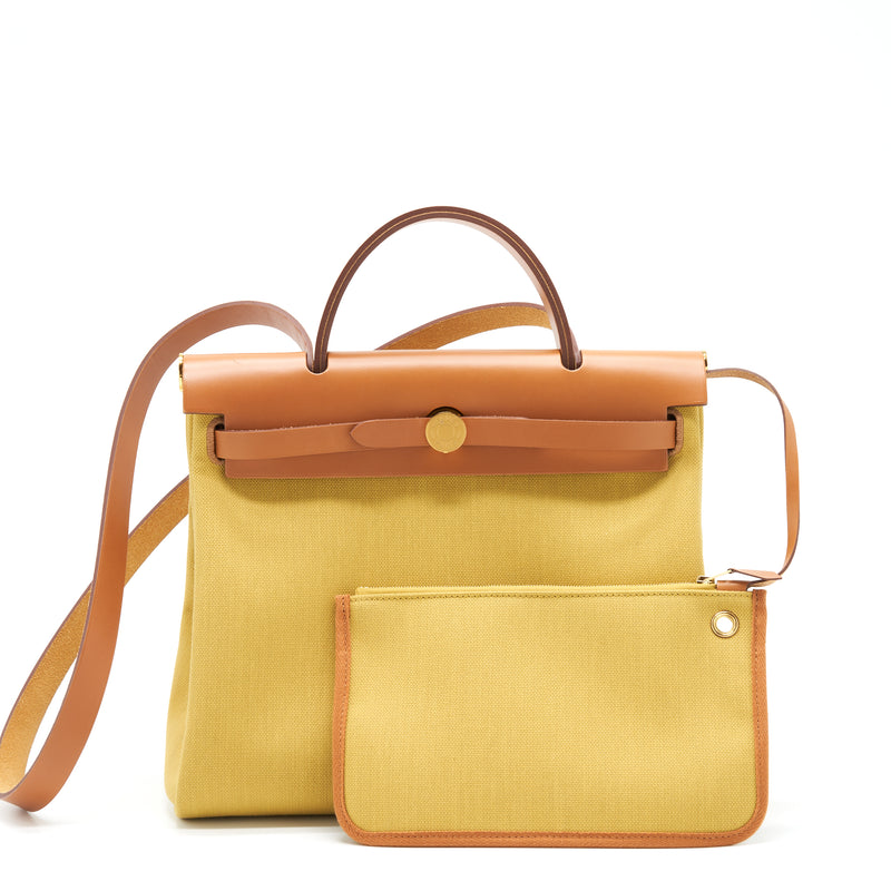 Hermes Herbag 31 Ginger / Nature GHW Stamp Z