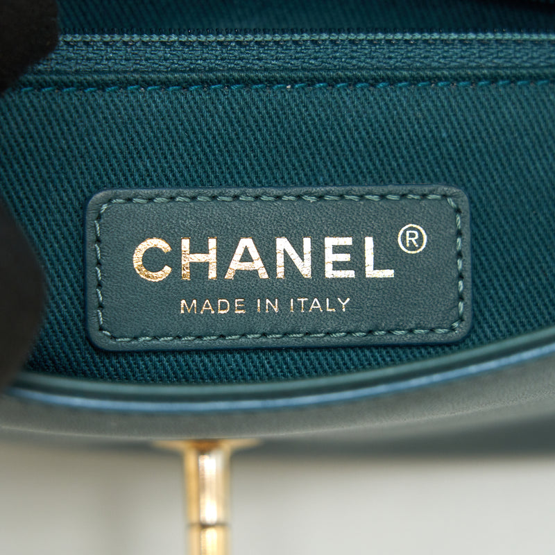 CHANEL FLAP BAG IN DARK TURQUOISE IN GHW