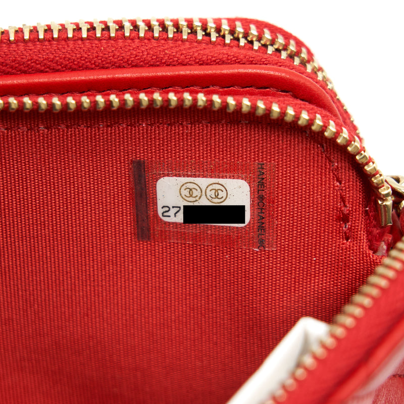 CHANEL RED DOUBLE ZIP WALLET ON CHAIN SPECIAL EDITION IN RED