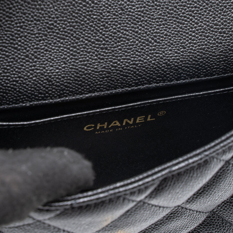 Chanel 23P Mini Coco Love Flap Bag Caviar Black GHW (Microchip)