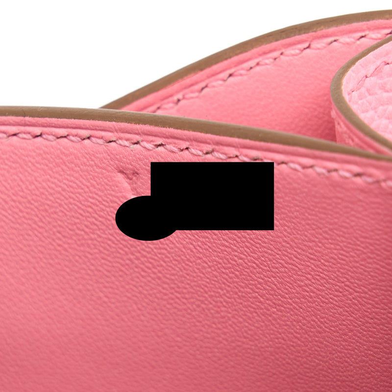 Hermes Mini Constance Epsom 1Q Rose Confetti SHW Stamp Y