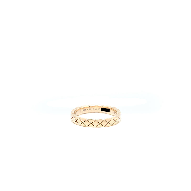 Chanel Size 51 Coco Crush Ring Mini Version Beige Gold