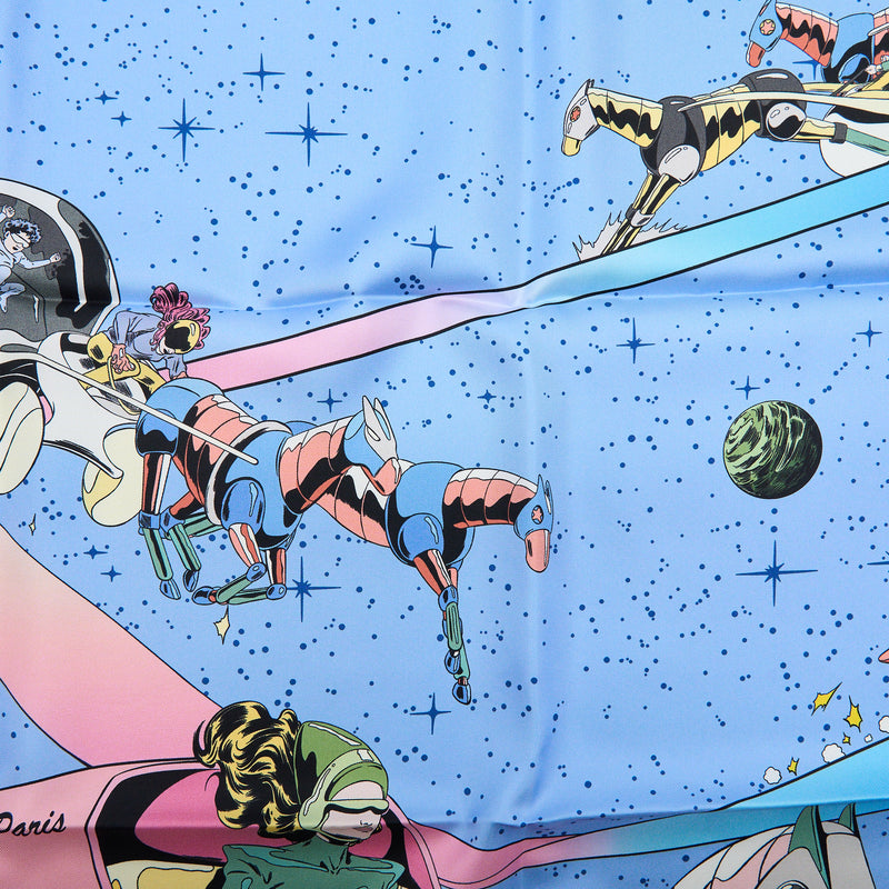 Hermes 90x90 Scarf Hermes 90x90 Silk Scarf Space Derby Multicolour