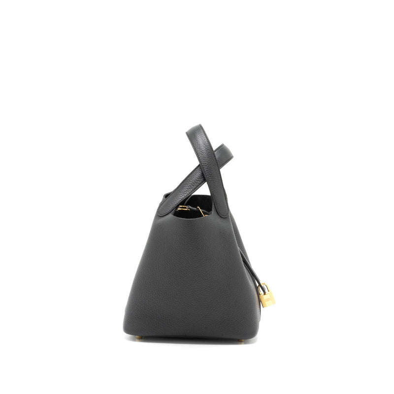 Hermes Picotin 18 Lock Bag Clemence Black GHW Stamp U