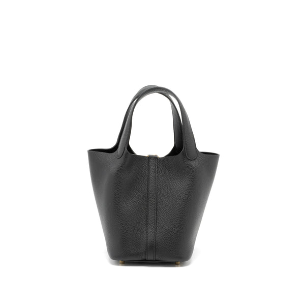 Hermes Picotin 18 Lock Bag Clemence Black GHW Stamp U