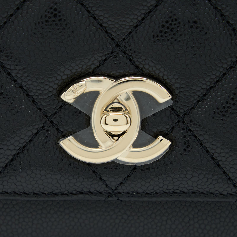 Chanel Medium Business Affinity Caviar Black LGHW(Microchip)