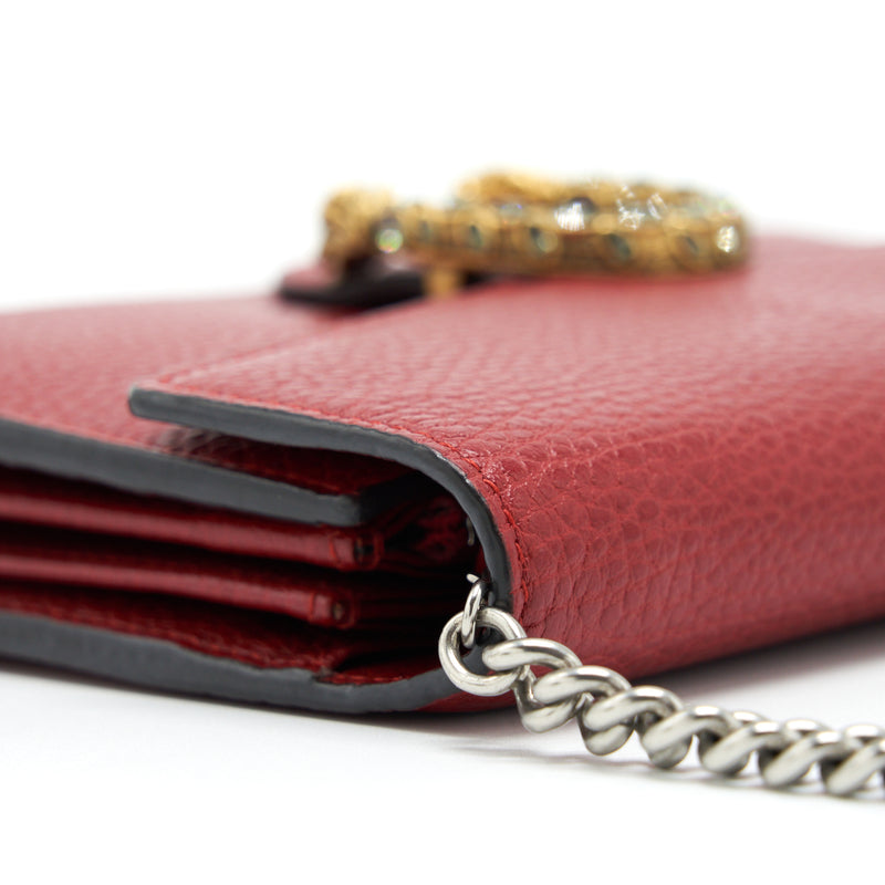 Gucci Dionysus Chain Wallet Red Gold/Sliver Hardware