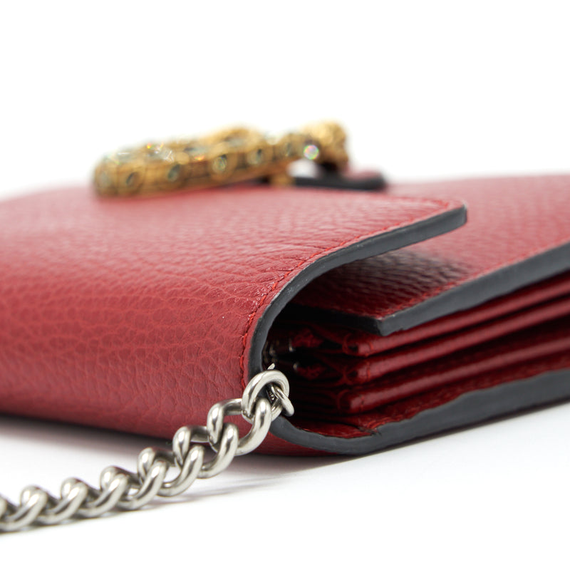Gucci Dionysus Chain Wallet Red Gold/Sliver Hardware