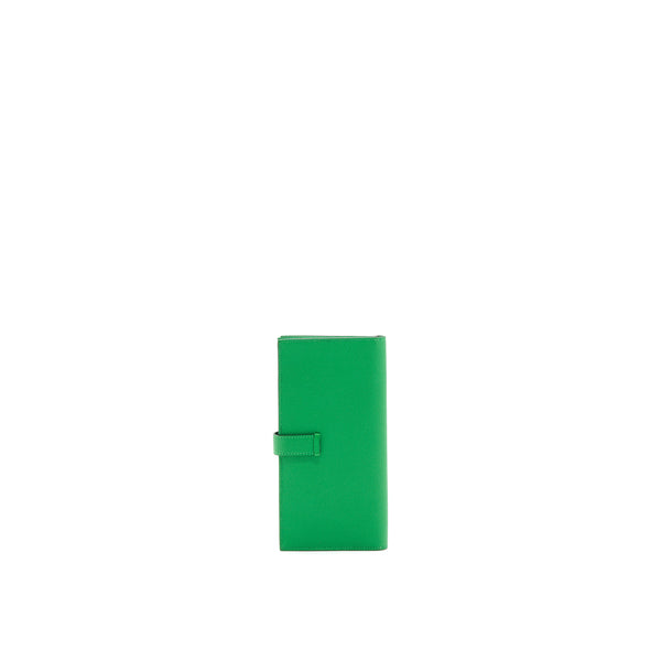 Hermes Bearn Wallet Green SHW epsom leather