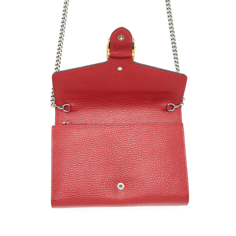 Gucci Dionysus Chain Wallet Red Gold/Sliver Hardware