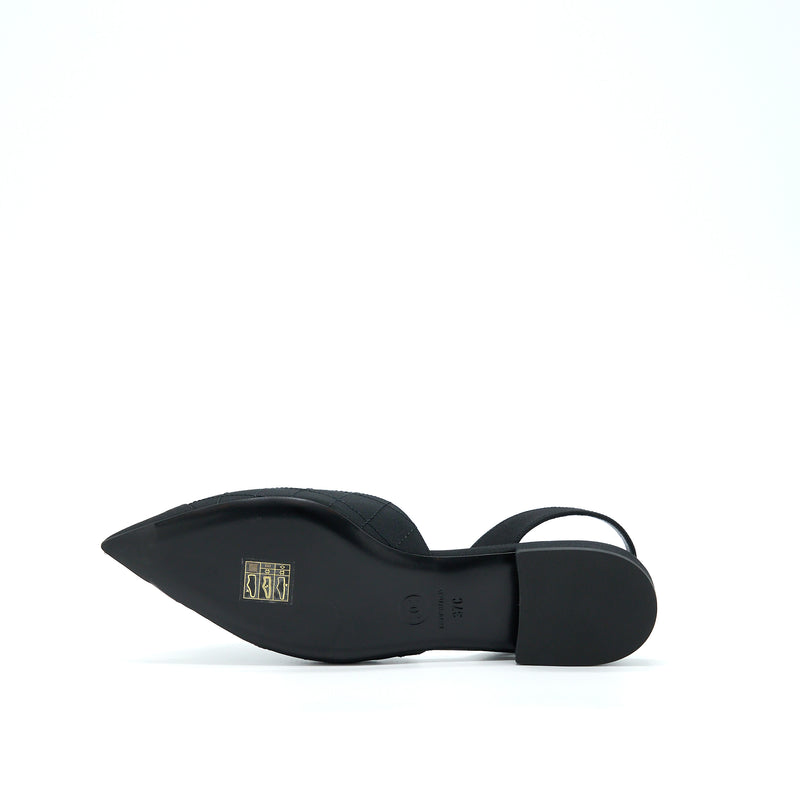 Chanel Size 37C Camellia Flap Sandel Black
