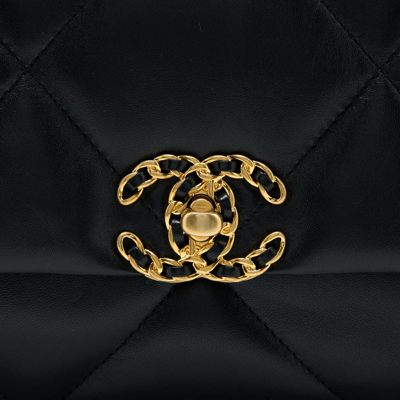 Chanel Small 19 Bag Lambskin Black Multicolour Hardware (Microchip)