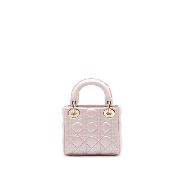 Dior Lady Dior Mini Tote Bag Pink with LGHW