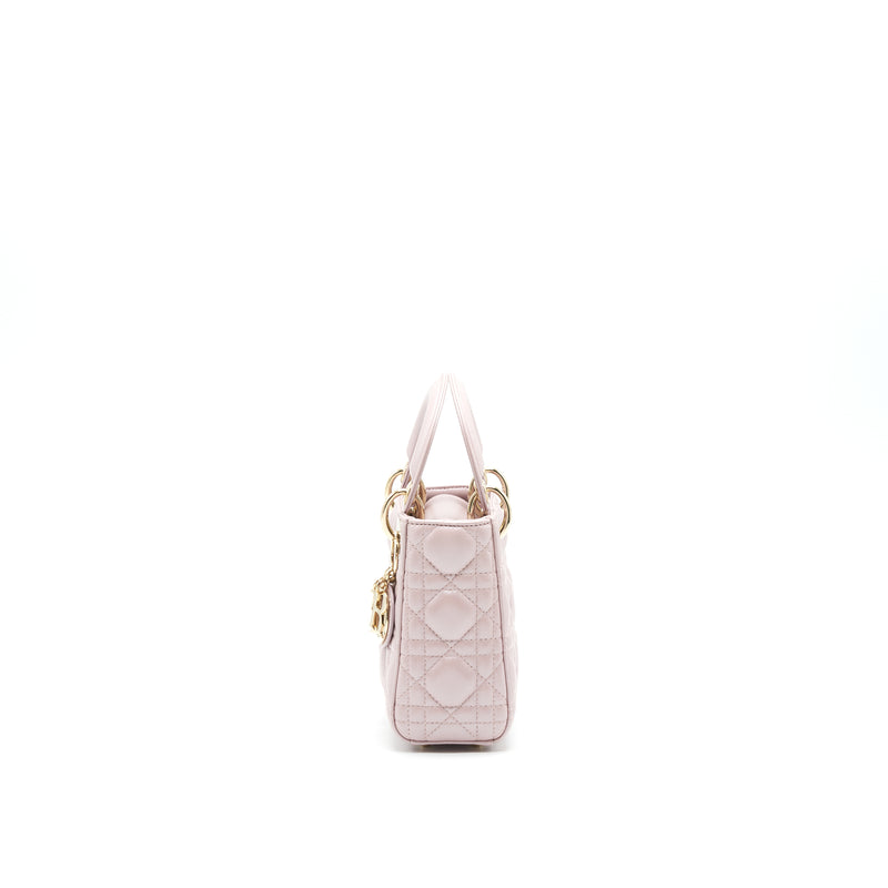 Dior Lady Dior Mini Tote Bag Pink with LGHW