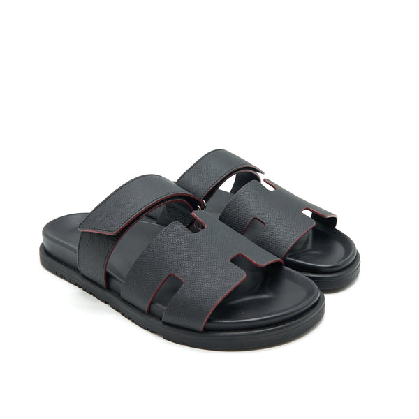 Hermes size40 Man's Chypre Sandle Black