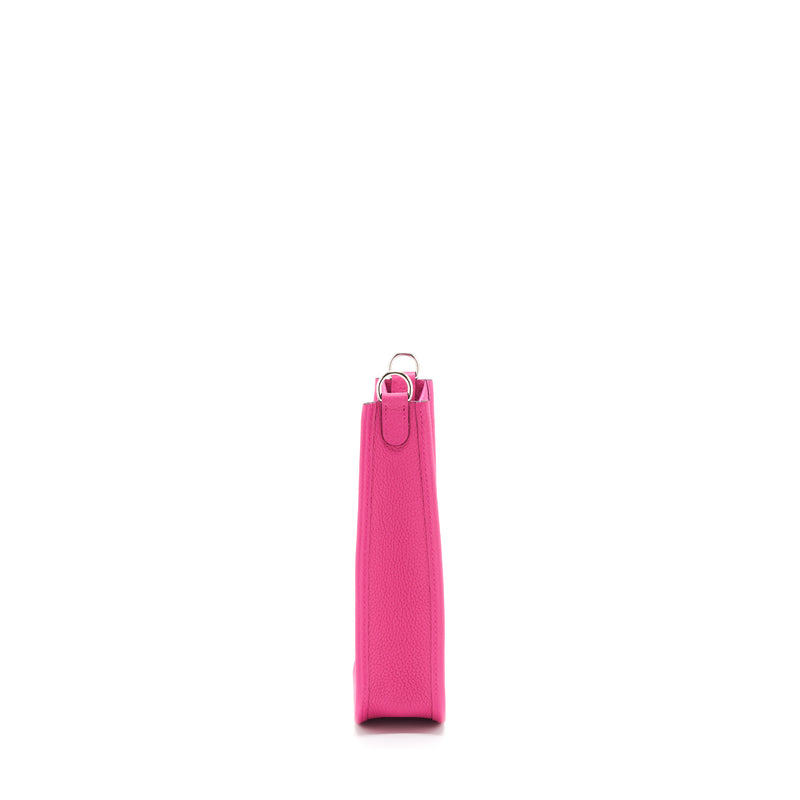 Hermes Mini Evelyne Clemence Rose Shocking SHW Stamp U