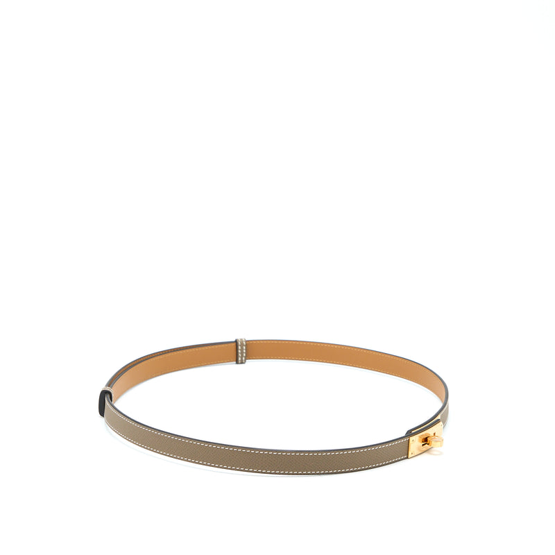 Hermes Classic Kelly Belt Epsom Etoupe GHW Stamp Z