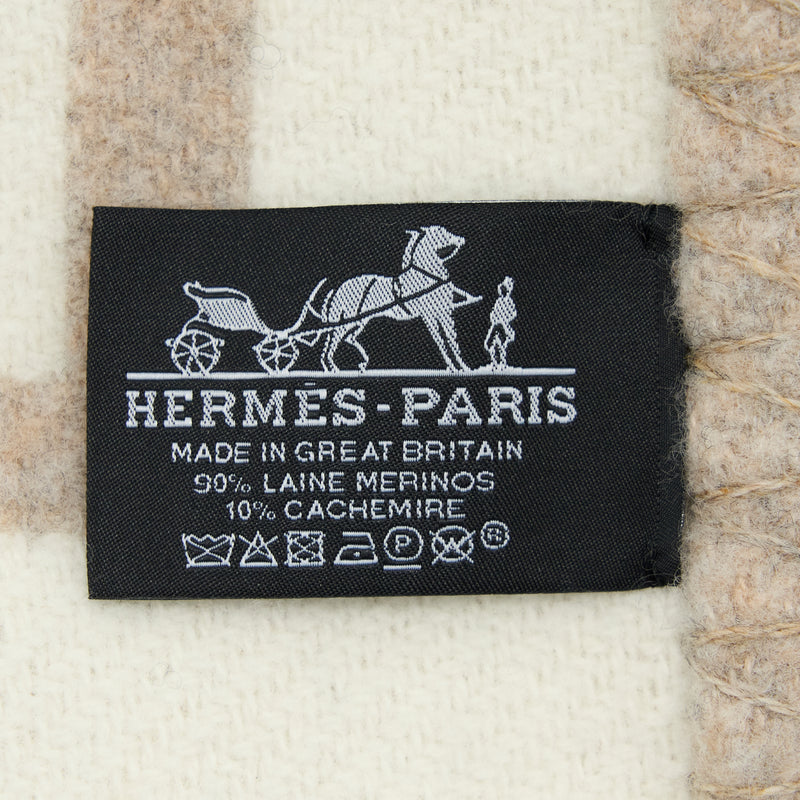 Hermes Avalon Throw Blanket Camemille